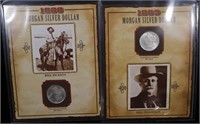 1888 & 1889 UNC MORGAN DOLLARS W/STAMPS