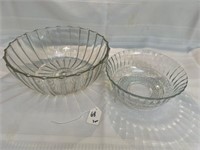2 Piece Glass Bowls