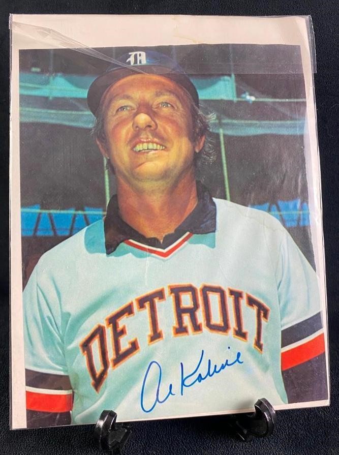 Autographed Al Kaline Baseball Photograph