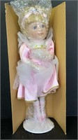 17" porcelain ballerina doll in box