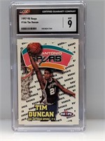 1997 Hoops #166 Tim Duncan Rookie Graded CGC 9