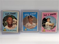 1959 Topps #353,418,497 Flood Cimoli, Smith