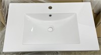 (CX) Bright White Bathroom Vanity Sink