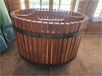 19x14x16 wooden barrel basket oval