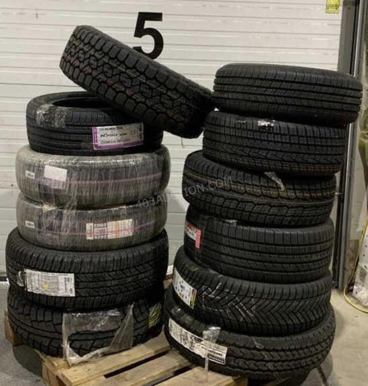 Lot of 12 Assorted Tires - NEW