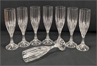 (8) Fluted Champagne Glasses