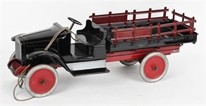 BUDDY L PRESSED STEEL STAKE BED TRUCK