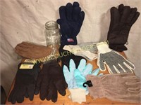 New men's leather work gloves and others