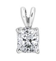 14kt Gold 2.01 ct Radiant Lab Diamond Pendant