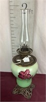 Handpainted Antique Oil Lamp