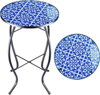 Patio Side Table Outdoor Mosaic Table