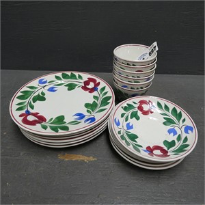 Staffordshire Adams Rose Dishes