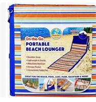 New Portable Beach Lounger holds 220 pounds