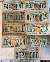 Florida Madison County Orange Design Tag Lot