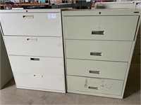(2) 4 Drawer File Cabinets (No Keys)