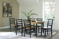 Ashley Blondon Dining Table and 6 Chairs