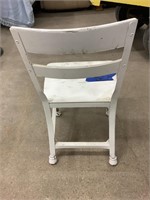 2 wooden kid chairs