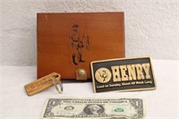 FISHING CARDS & HENRY ADVERTISING ITEMS