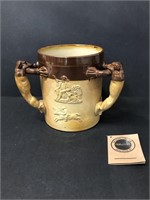 3 Handle pottery jug circa 1840