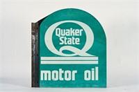 QUAKER STATE MOTOR OIL ALUMINUM FLANGE SIGN