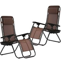 FDW Zero Gravity Chairs Set of 2 with Pillow and C