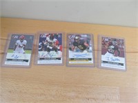 4 Pro Set Autographed Football Cards Lot