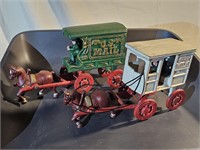 2 Castiron toys Fresh Milk & US Mail Truck