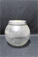 LARGE ROUND GLASS JAR WITH LID