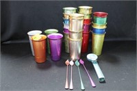 GROUPING: ALUMINUM WARE: 30 PCS. GLASSES, ICE