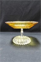 1970'S SMOKING STAND WITH GLASS ASHTRAY - 6"