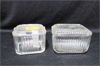 2 GLASS REFRIGERATOR DISHES