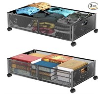 2 Under Bed Storage w/Wheels