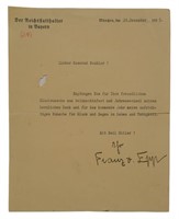 1935 Reich Governor Of Bavaria Letter