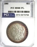 1902 Morgan MS66 PL LISTS $8850 RARITY PROOFLIKE