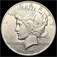 1935-S Silver Peace Dollar CHOICE AU