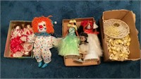 Clown, Dolls, Hula Dancers, Shell Windchime