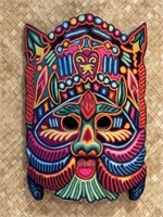 Signed South American Threadwork Wood Mask