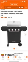 4-Burner Propane Gas Grill in  Stainless Steel