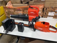 ECHO BLOWER, TRIMMER, CHARGER, BATTERY, WORKING