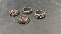 4) size 10 rings