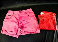 PINK SHORTS & RED PANTS FOR SIZE 10 27