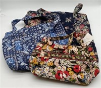 (O) Vera Bradley Purses With cloth handbags.