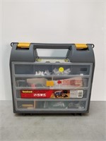 power tool case with organizer and content
