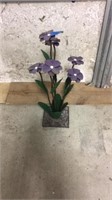 Metal Purple Flower Art