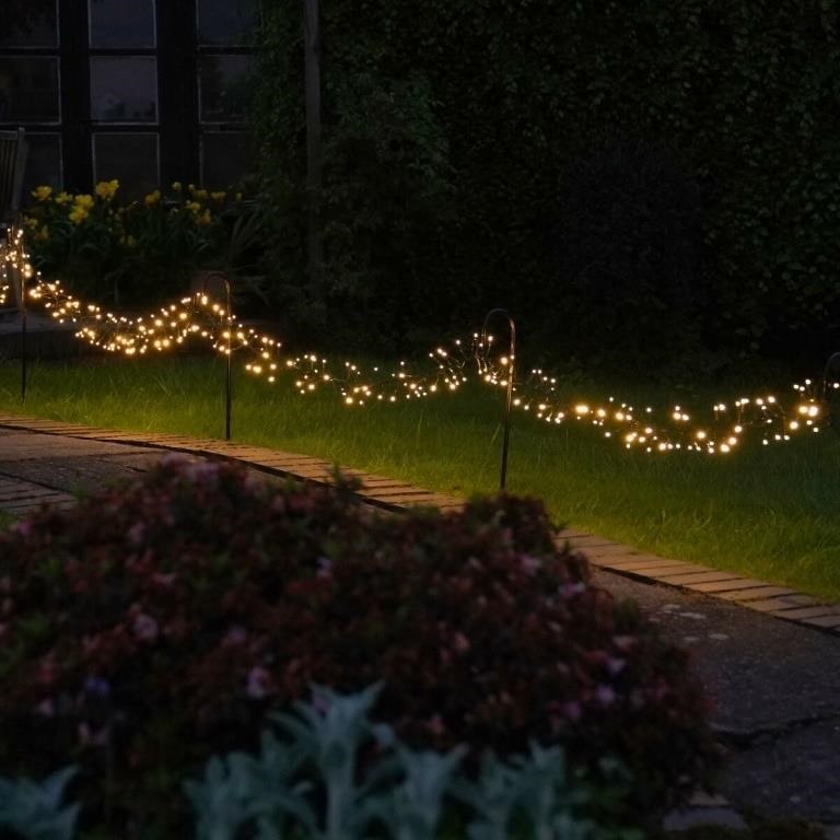 30M WARM WHITE Outdoor LED Cluster Lights
