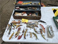 Vintage Fishing Lures & Tackle Box