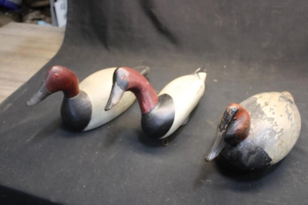 3 - Vintage Red Head/Canvasback Decoys