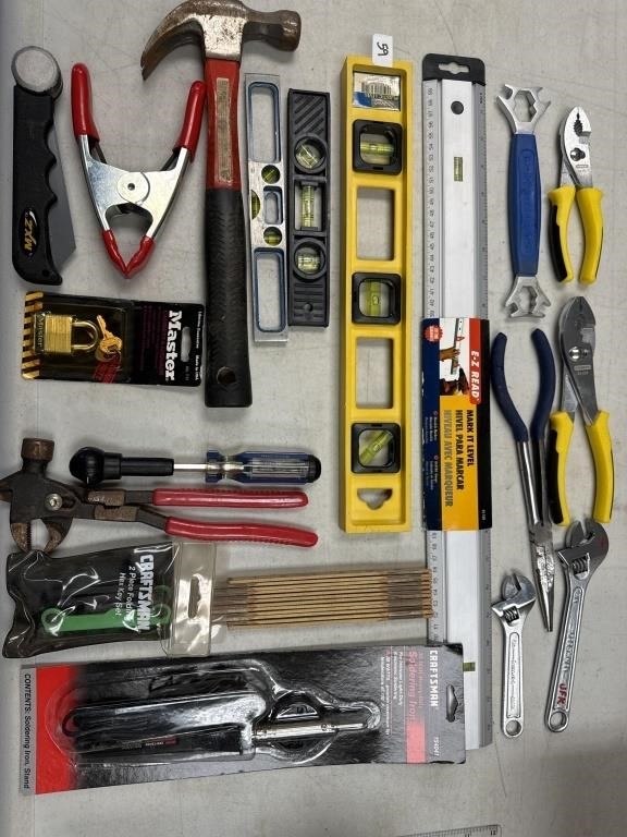 LOT OF MISC. HAND TOOLS CRAFTSMAN, STANLEY & OTHER