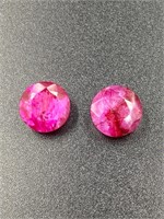 5.63 TCW Round Cut Red Beryl Bixbite Gemstones