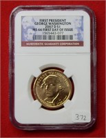 2007 D Washington Golden Dollar NGC MS66